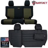 Bartact Jeep Wrangler Seat Covers black / olive drab Rear Bench Tactical Seat Covers for Jeep Wrangler JKU 2013-18 4 Door Bartact w/ MOLLE
