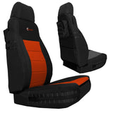 Bartact Jeep Wrangler Seat Covers black / orange Front Tactical Seat Covers for Jeep Wrangler TJ & LJ 2003-06 BARTACT (PAIR) w/ MOLLE