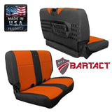 Bartact Jeep Wrangler Seat Covers black / orange Rear Bench Tactical Seat Cover for Jeep Wrangler TJ & LJ 2003-06 Bartact w/ MOLLE