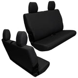 Bartact Jeep Wrangler Seat Covers Black Rear Bench Seat Covers for Jeep Wrangler JK 2011-12 2 Door Bartact - Base Line Performance
