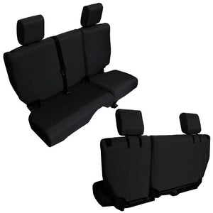 Bartact Jeep Wrangler Seat Covers Graphite Rear Bench Seat Covers for Jeep Wrangler JKU 2007 4 Door BARTACT Base Line Performance