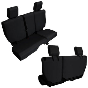 Bartact Jeep Wrangler Seat Covers Graphite Rear Bench Seat Covers for Jeep Wrangler JKU 2008-10 4 Door Bartact Base Line Performance