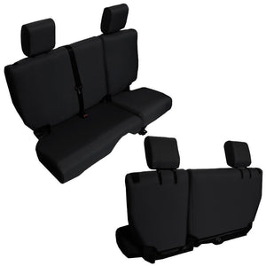 Bartact Jeep Wrangler Seat Covers Graphite Rear Bench Seat Covers for Jeep Wrangler JKU 2013-18 4 Door Bartact Base Line Performance