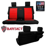 Bartact Jeep Wrangler Seat Covers black / red Rear Bench Tactical Seat Covers for Jeep Wrangler JL 2018-22 2 Door Bartact w/ MOLLE
