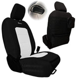 Bartact Jeep Wrangler Seat Covers black / white vinyl / same as insert Color Front Tactical Seat Covers for Jeep Wrangler JL 2018-22 2 Door ONLY (NOT for Mojave or 392 Edition) Bartact w/ MOLLE