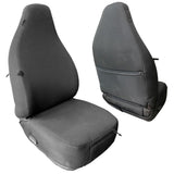 Bartact Jeep Wrangler Seat Covers Graphite Front Seat Covers for Jeep Wrangler TJ 1997-02 (Pair) Bartact - Base Line Performance