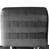 Bartact Jeep Wrangler Seat Covers Graphite MOLLE Headrest Cover - Tactical 2007-10 Jeep Wrangler JK 2 Door Rear Bench (PAIR)