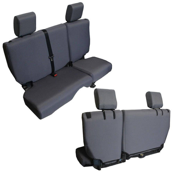 Bartact Jeep Wrangler Seat Covers Graphite Rear Bench Seat Covers for Jeep Wrangler JKU 2008-10 4 Door Bartact Base Line Performance