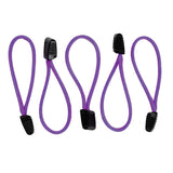 Bartact Miscellaneous 5 / Purple Paracord Zipper Pulls w/ plastic pull - qty 3 OR 5 - Made in USA 550 Paracord