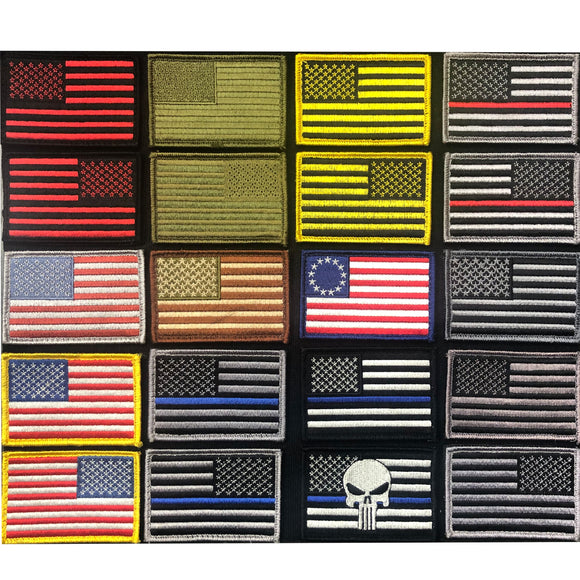 Bartact Miscellaneous Morale Patches Choose Style - Embroidered American Flag Patch - USA, Thin Blue Line, Thin Red Line 2