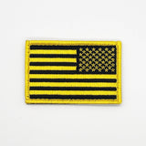 Bartact Miscellaneous Yellow / Stars Right Morale Patches, Embroidered American Flag Patch - USA, Thin Blue Line, Thin Red Line 2" x 3" Patch w/ Velcro/Hook backing