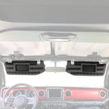 Bartact Visor Covers Graphite / Fabric MOLLE Visor Covers for Jeep Wrangler JL JLU 2018+ (w/ Garage Door Opener Cut-out) w/ PALS/MOLLE (pair)