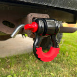 Bull Strap Recovery Black Bull Strap 2" Hitch Receiver w/ 3/4" 5T D-Ring Shackle, Isolators, Washers, & Pin